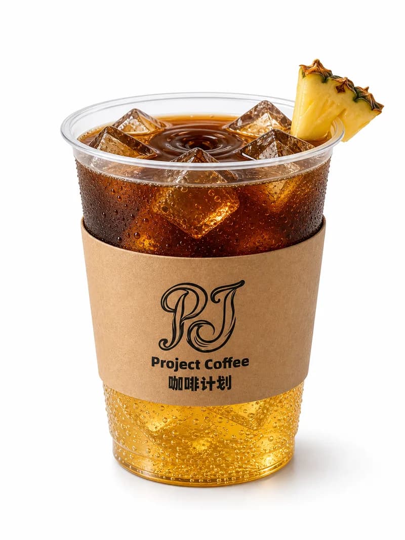 凤梨气泡美式